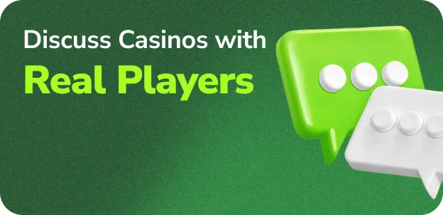 Discuta sobre casinos com jogadores reais