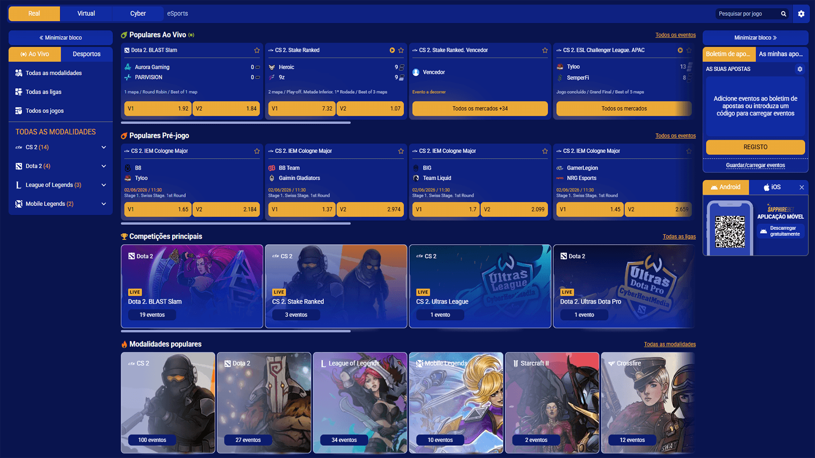 Casino SapphireBet Apostas Desportivas em Portugal 