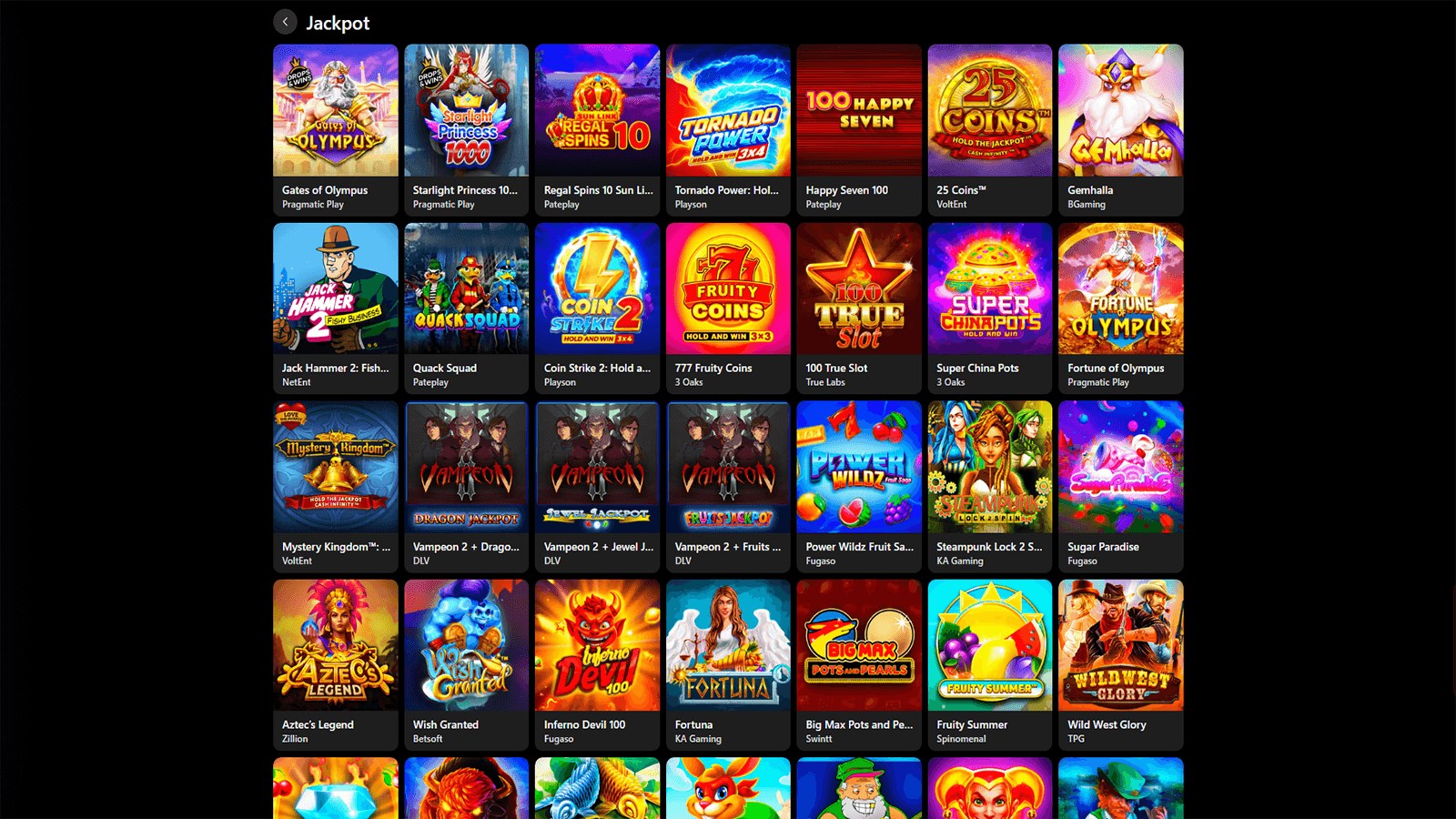 Jogos Ginja Casino Jackpot em Portugal 