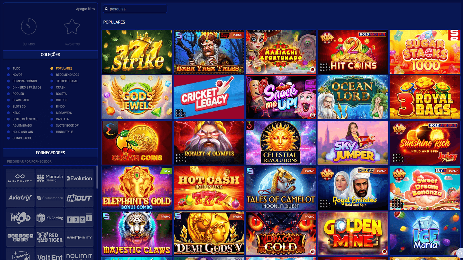Jogos de Casino SapphireBet em Portugal 