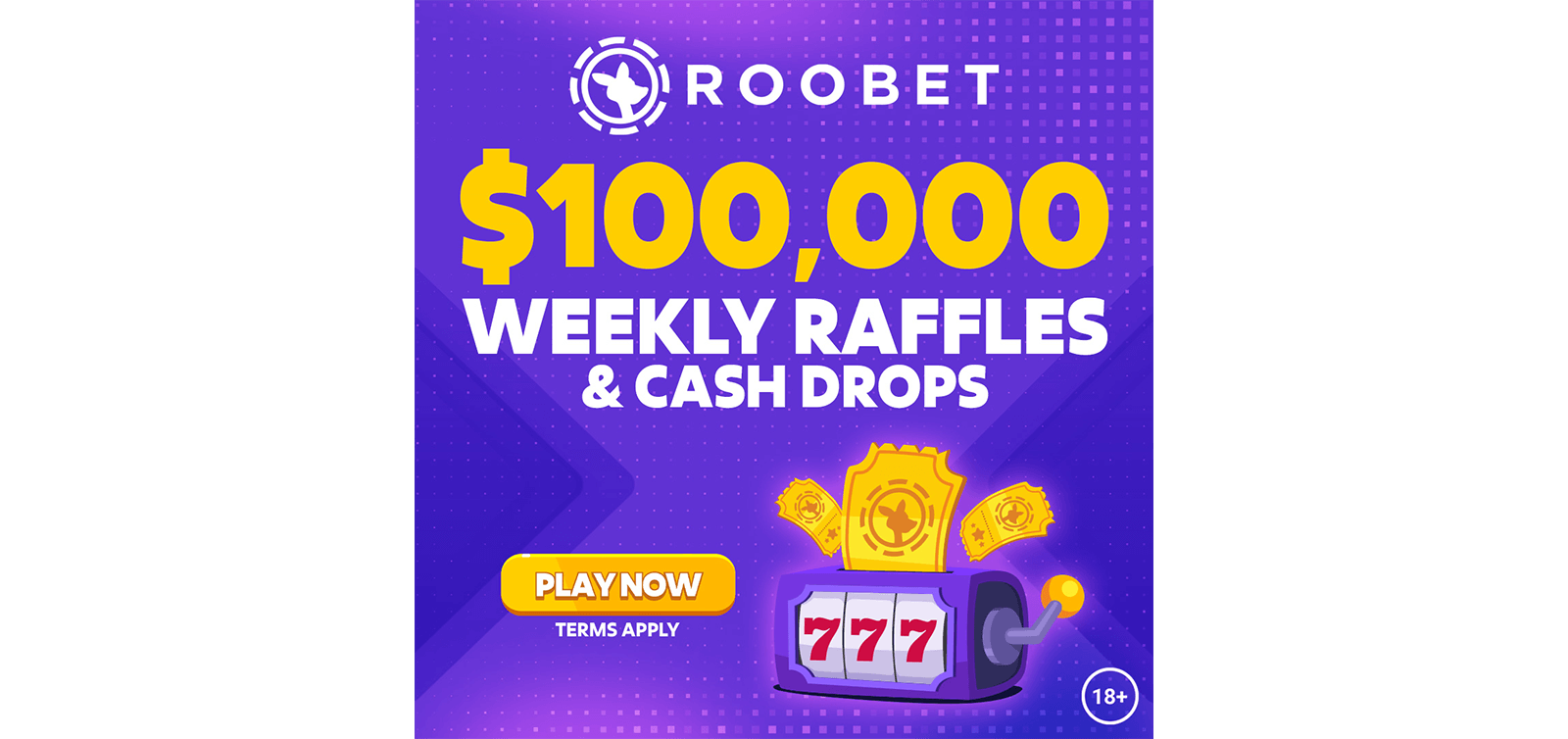 Roobet USD Weekly Raffles and Cash Drops PT